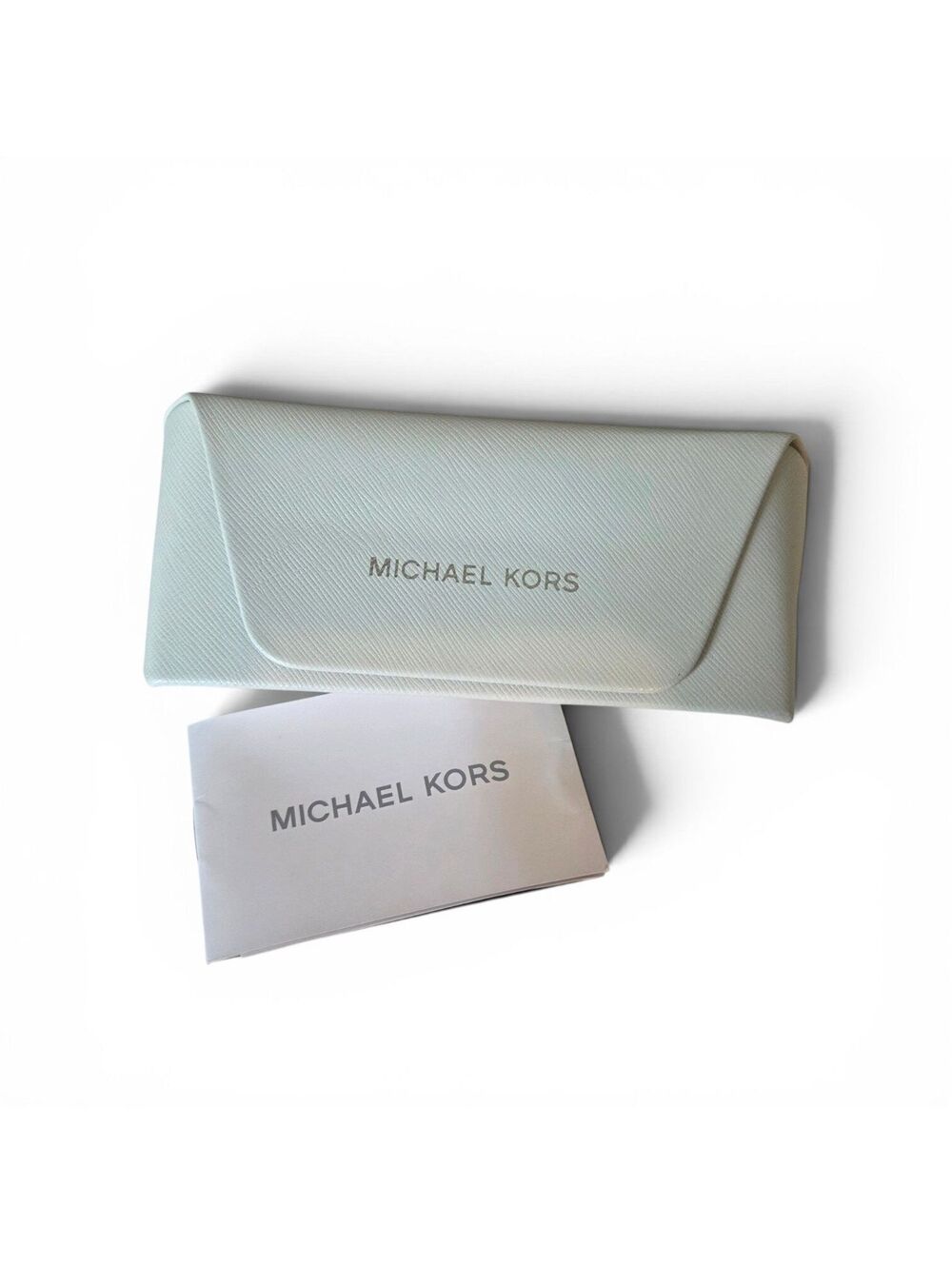 Michael Kors White Hard Case Sunglasses Case with Cleaning Cloth